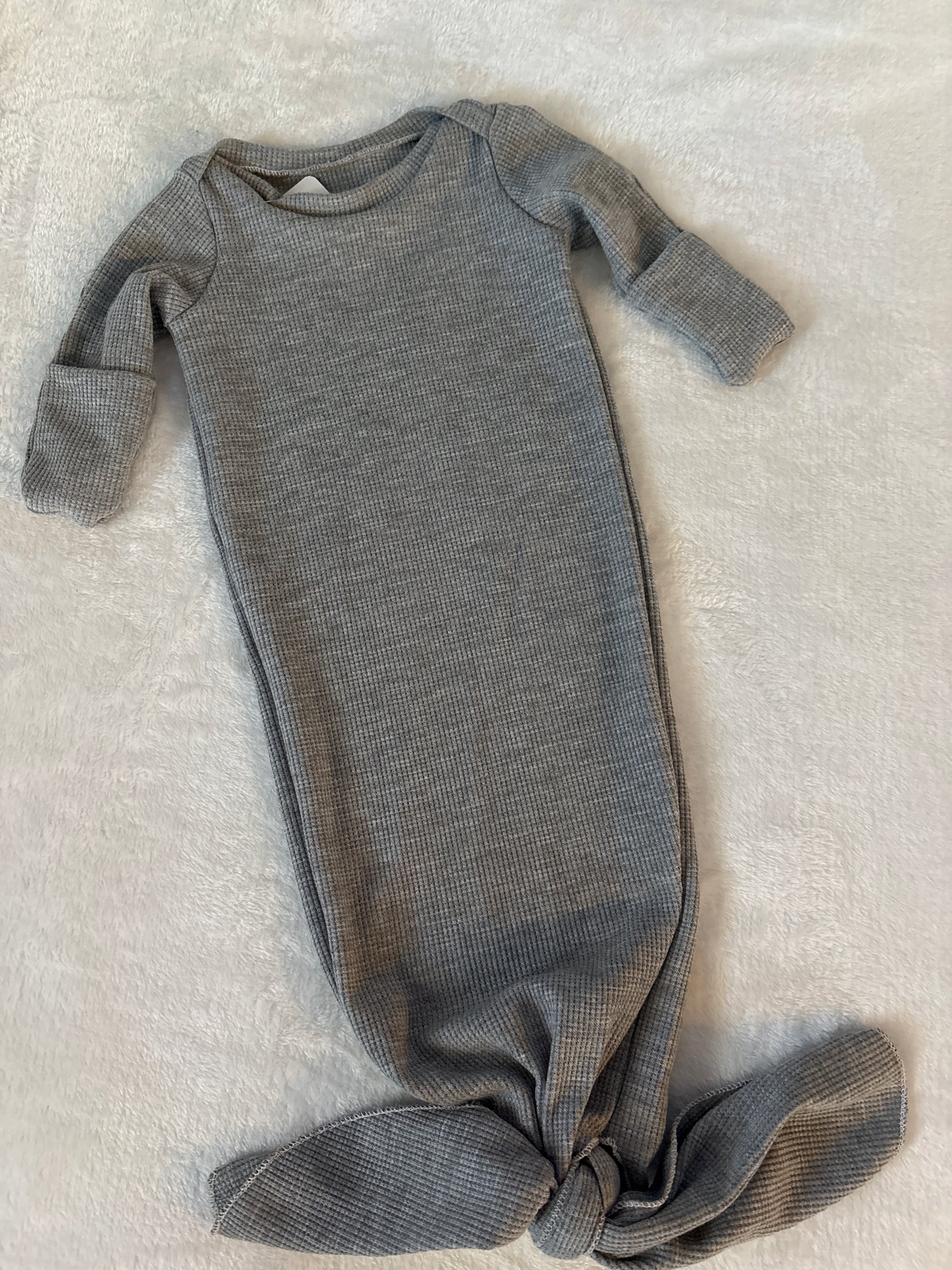 Gray knotted gown