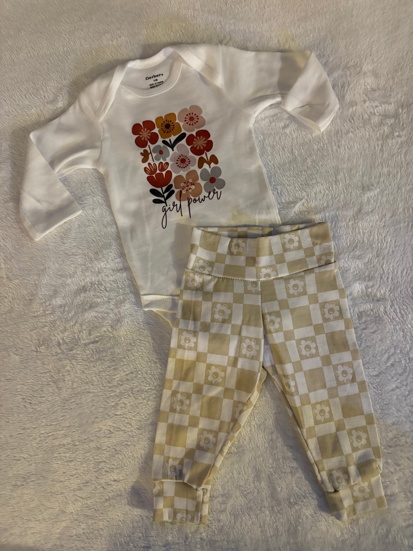 Floral girl leggings set