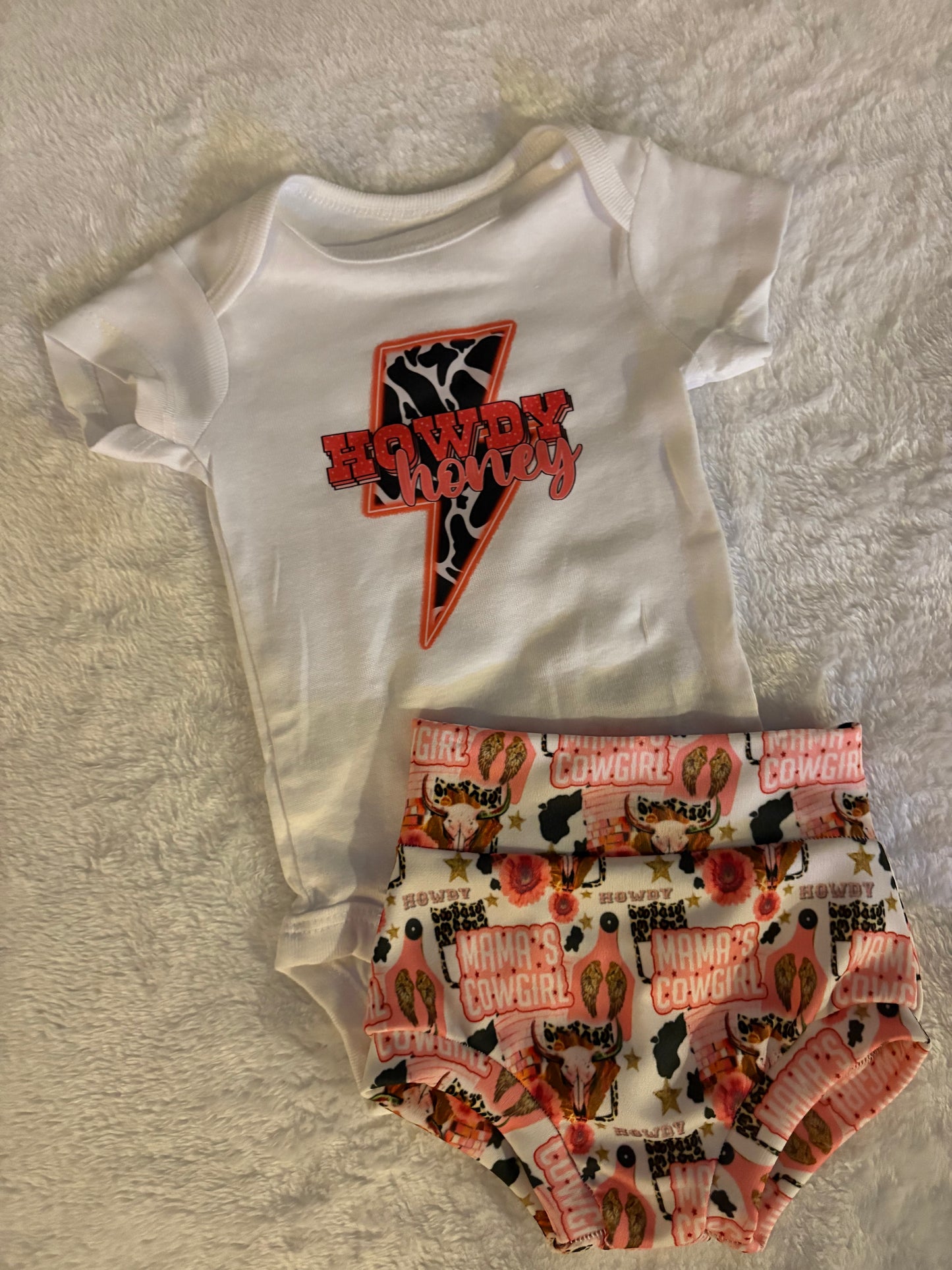 Howdy honey bummie set