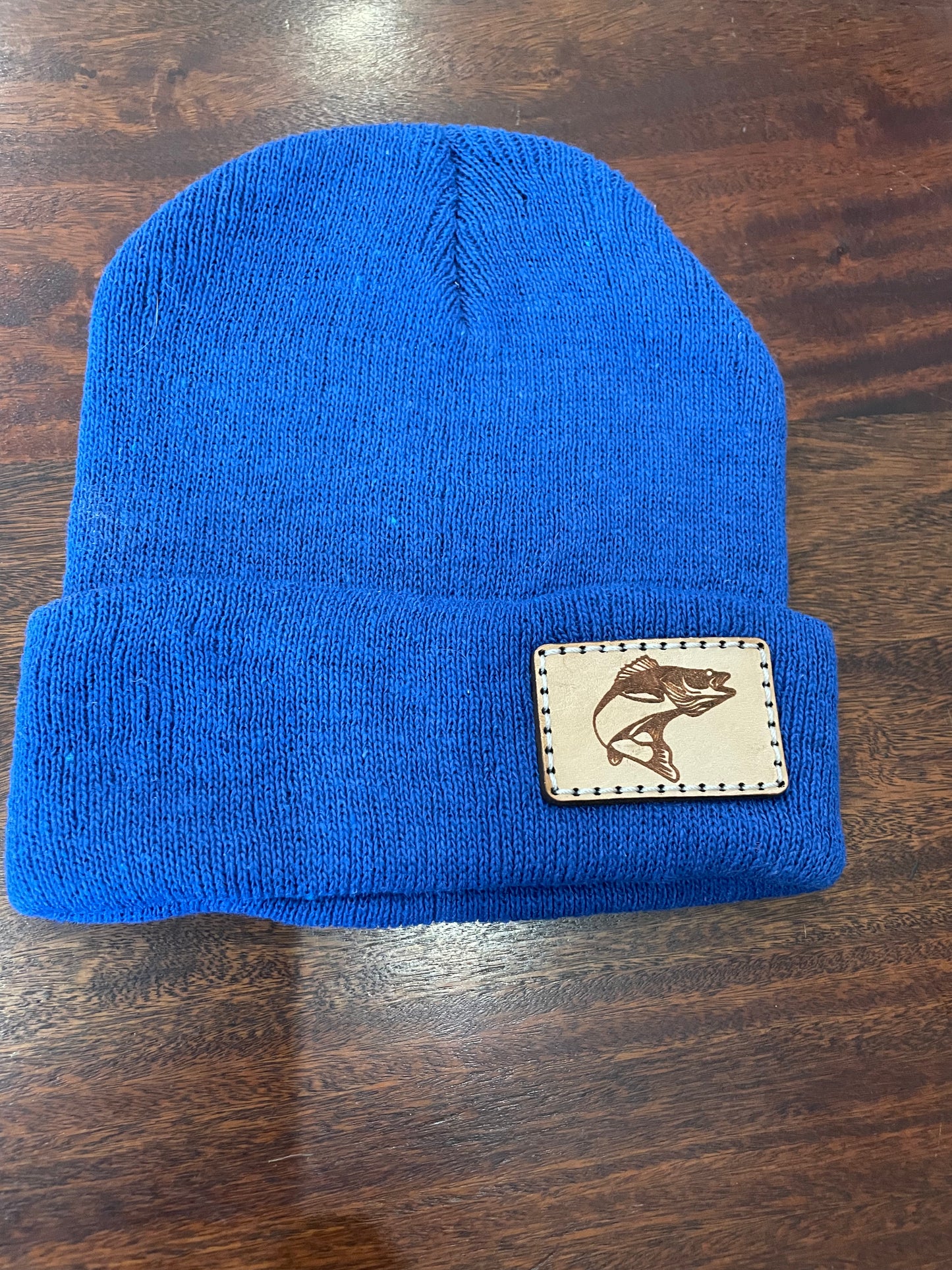Blue fish beanie