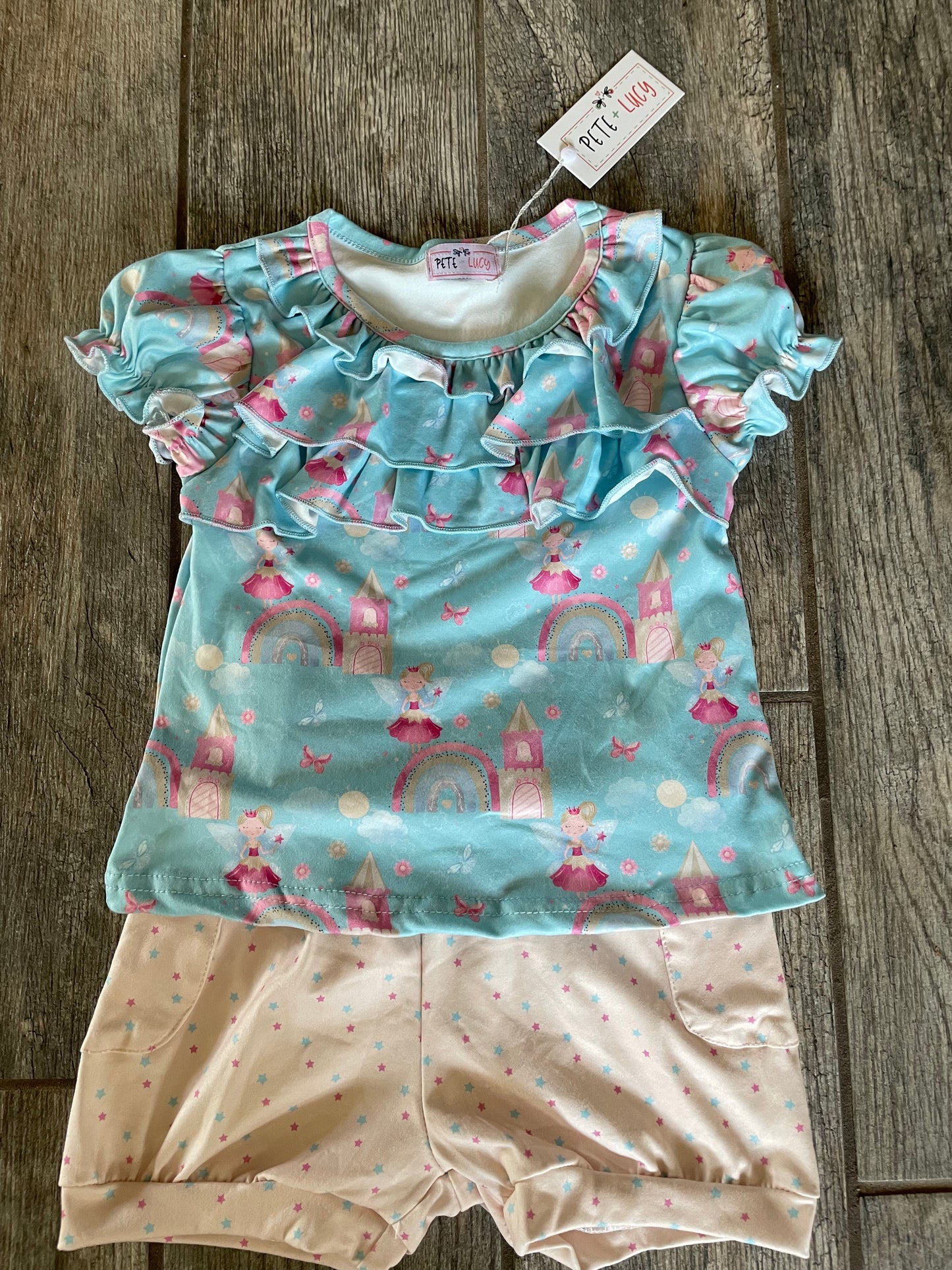 Pete & lucy magical sky unicorn short set 6-12