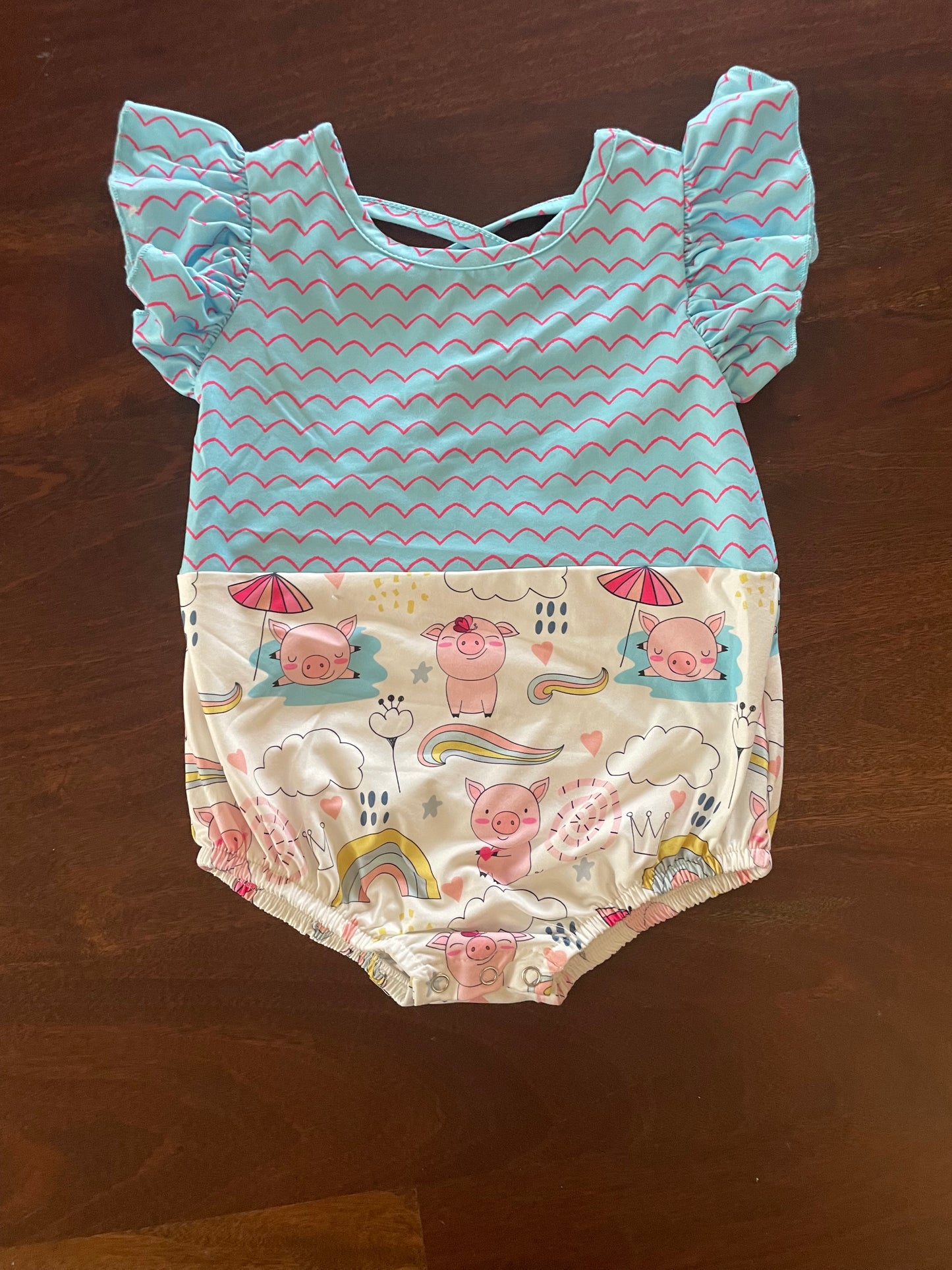 Pete & Lucy Piggie Romper 18-24 months