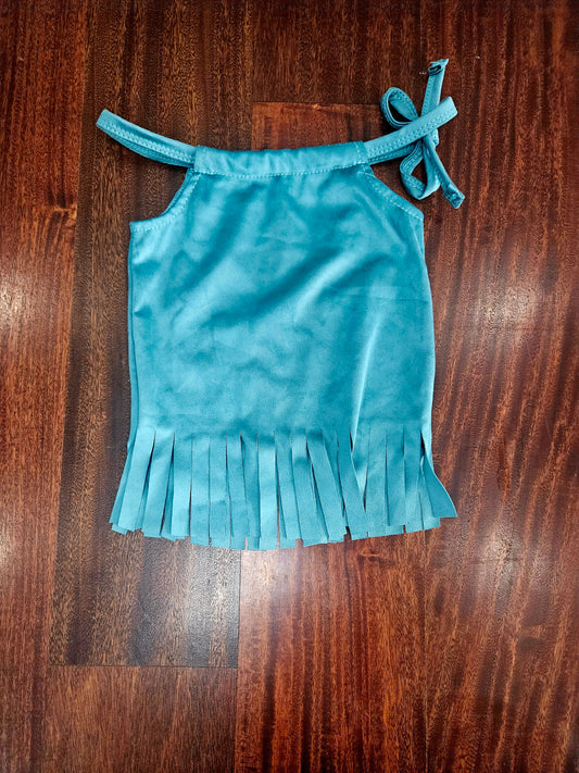 Blue fringe shirt