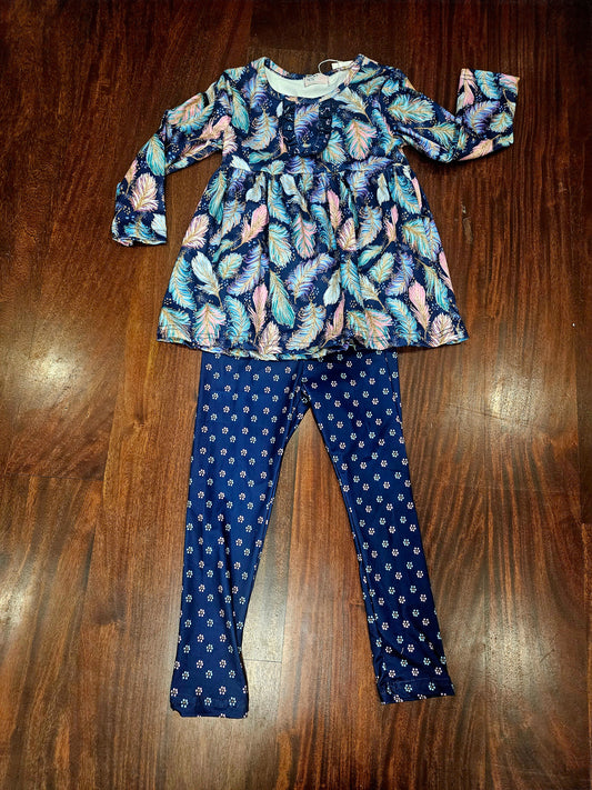 Size 4 feather pants set