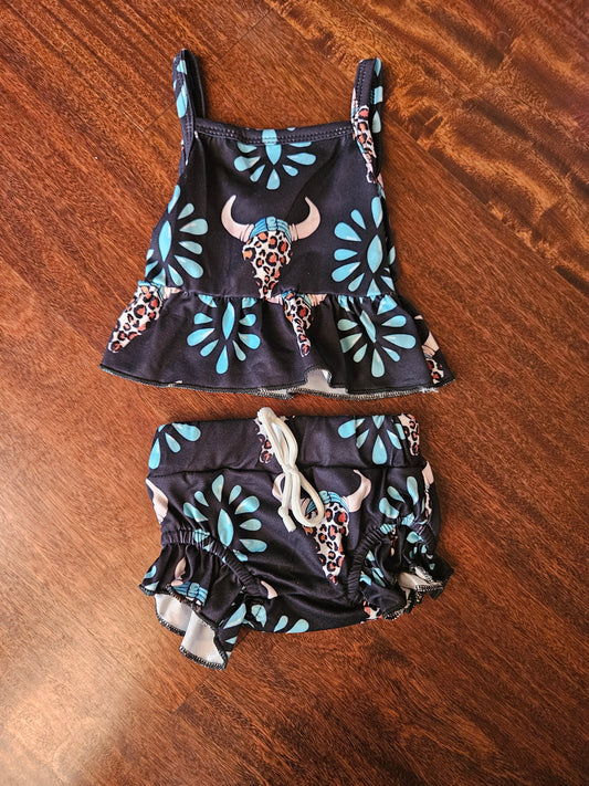 Turquoise bummies set