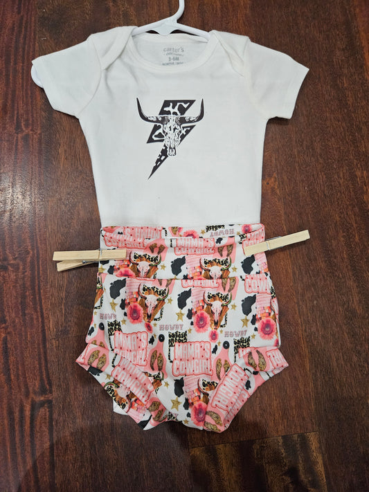 Mama's cowgirl bummie set