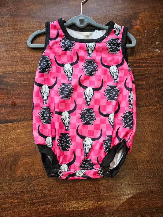 Pink steer romper
