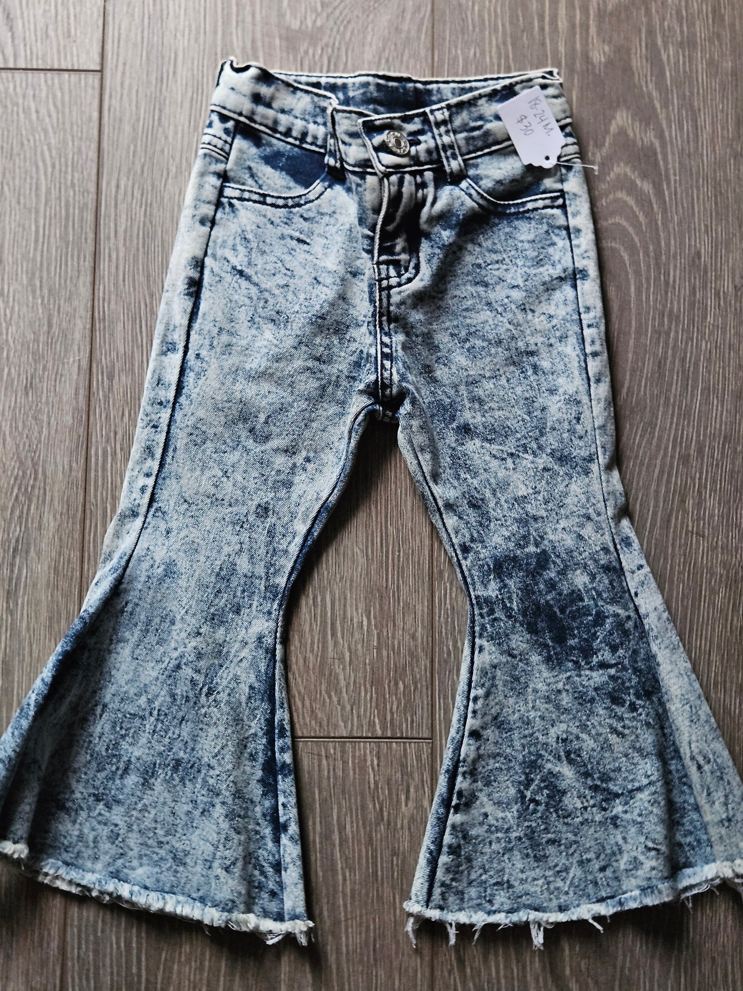 Washed denim bells