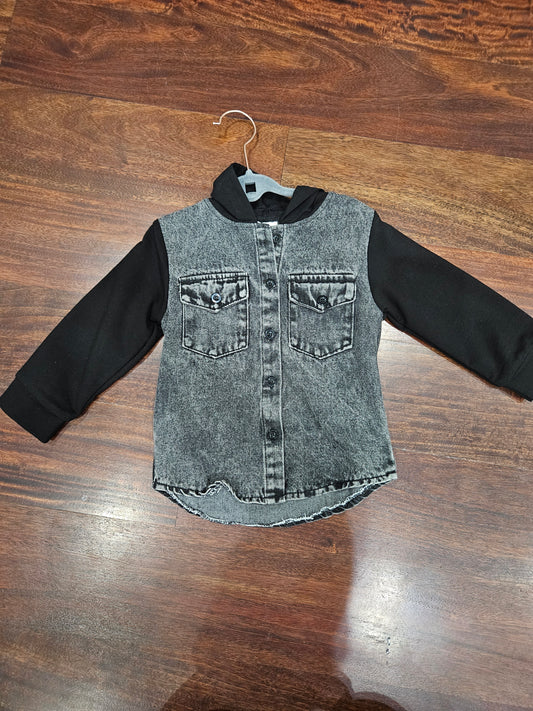 Black denim jacket