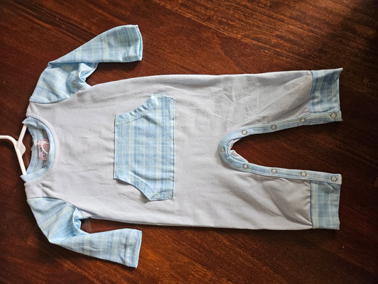 Blue romper pete & lucy