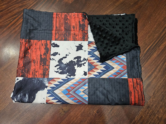 Cow print blanket