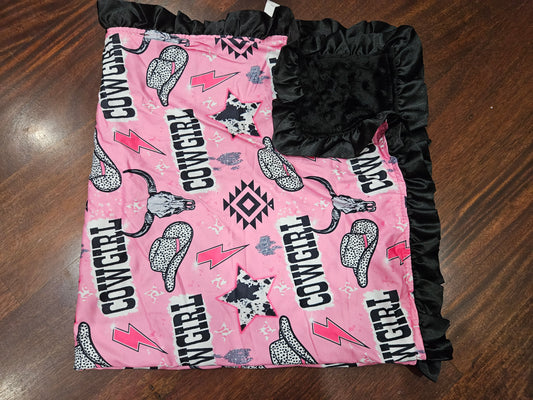 Pink cowgirl blanket