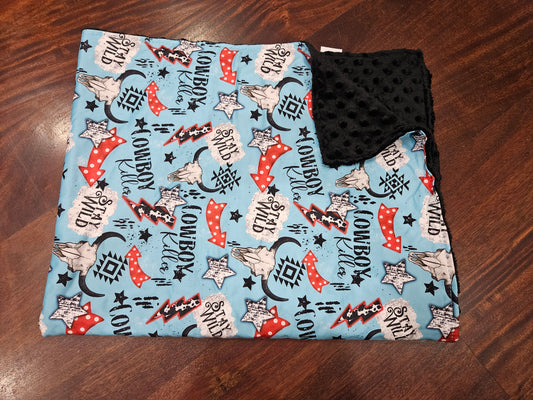 Blue steer blanket