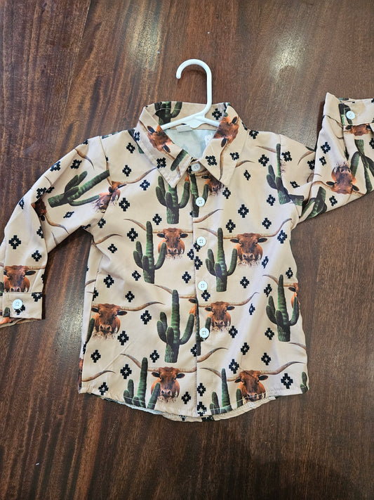 Longhorn button up shirt