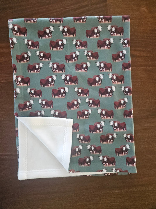 Green cow blanket
