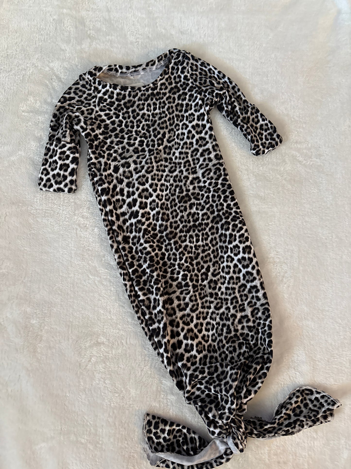 Cheetah knotted gown