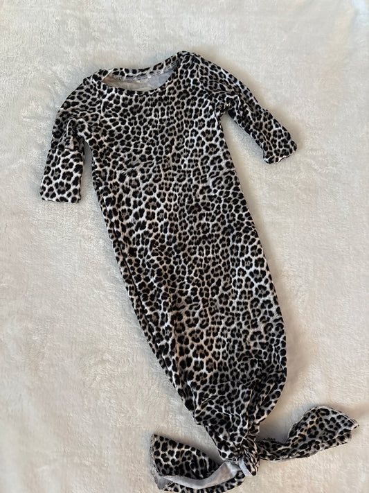 Cheetah knotted gown