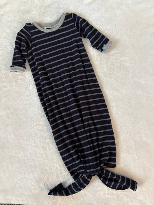 Navy striped knotted gown