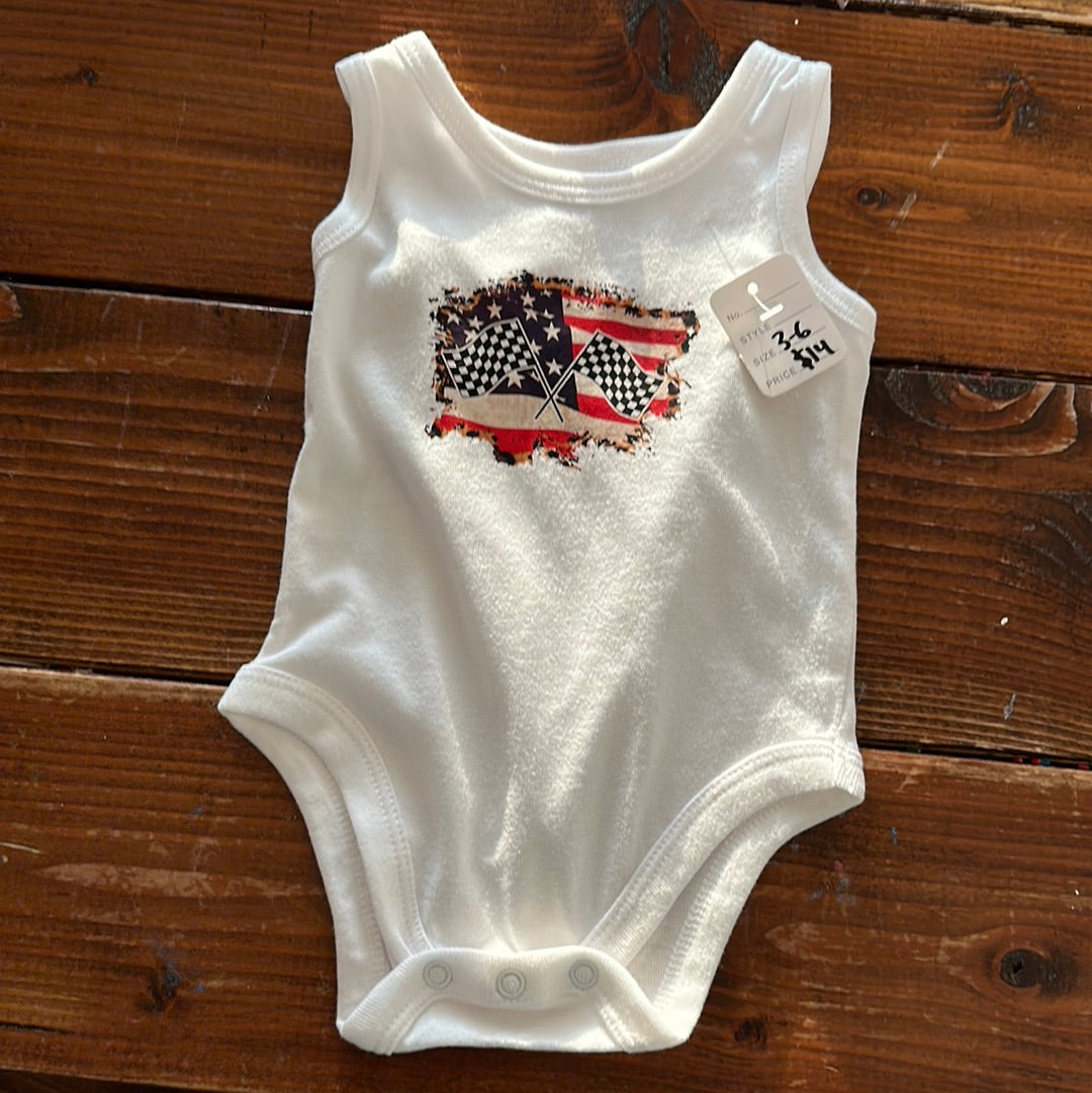 3-6 month boy tank onesie America
