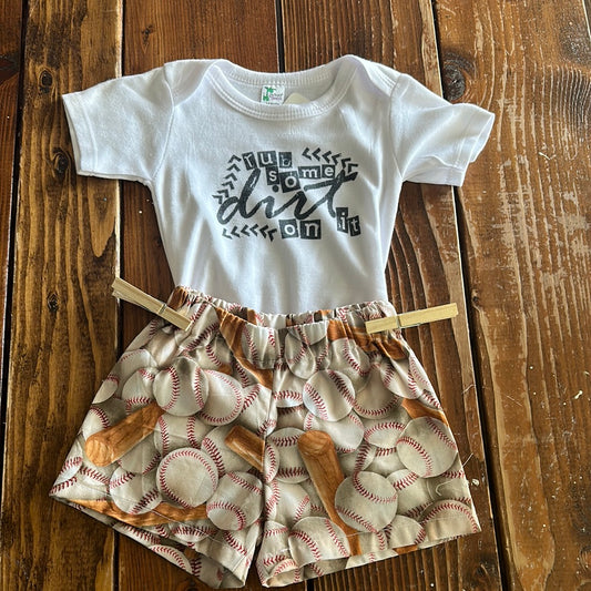 3-6 month baseball outfit