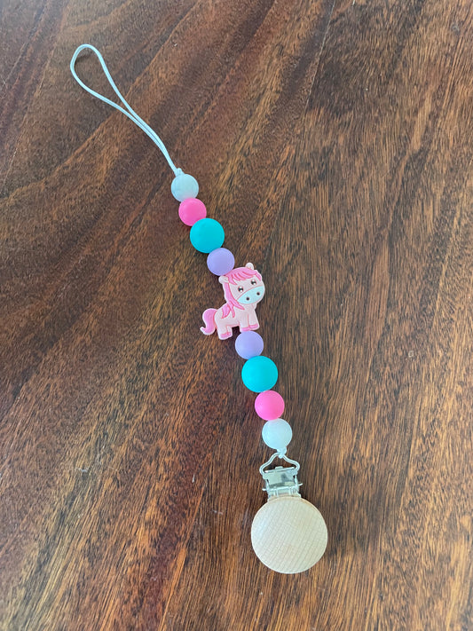 Pony binky clip