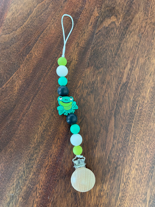 Frog binky clip