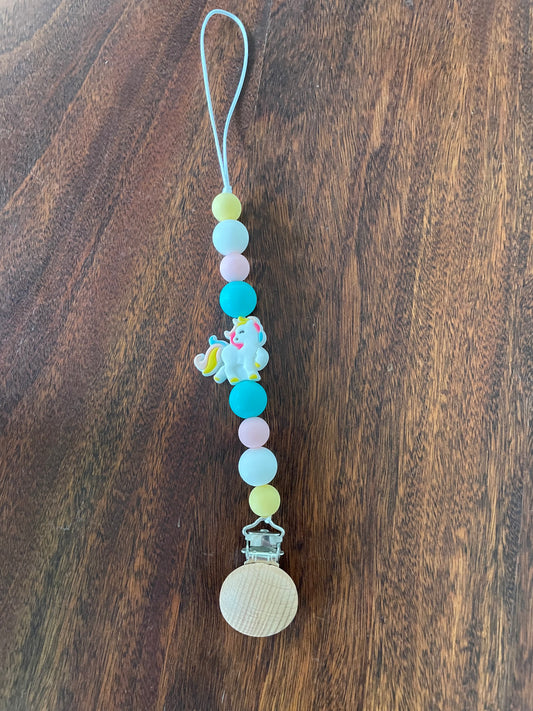 Unicorn binky clip
