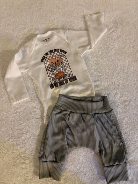 Sun goes down pant set