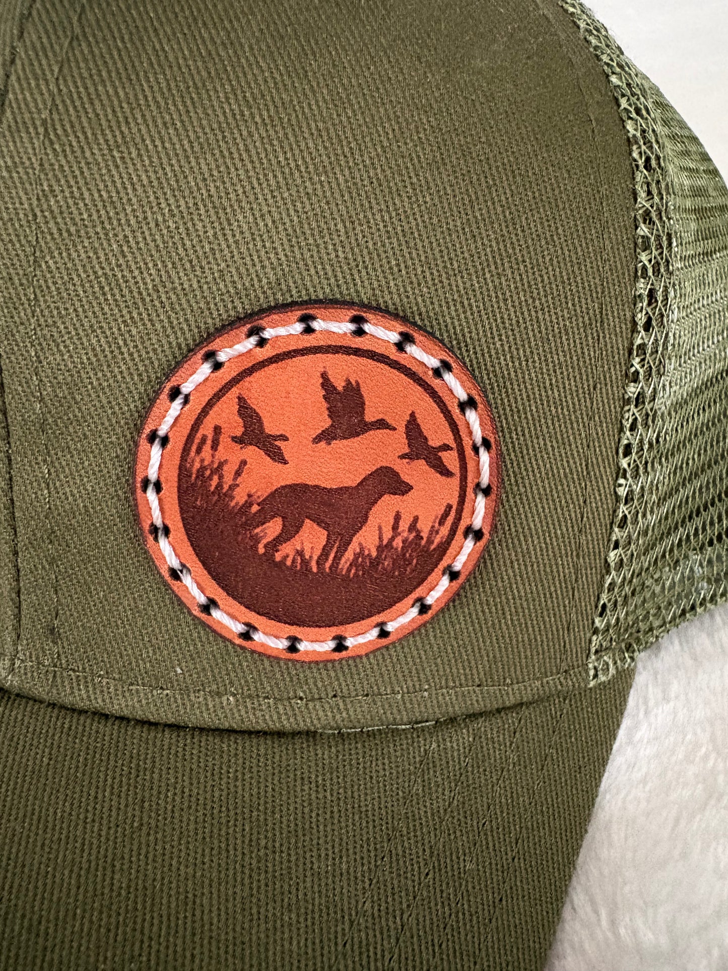 Green bird dog Snapback hat