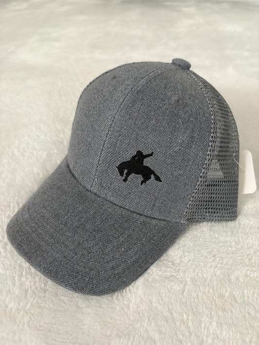Gray bronc SnapBack hat