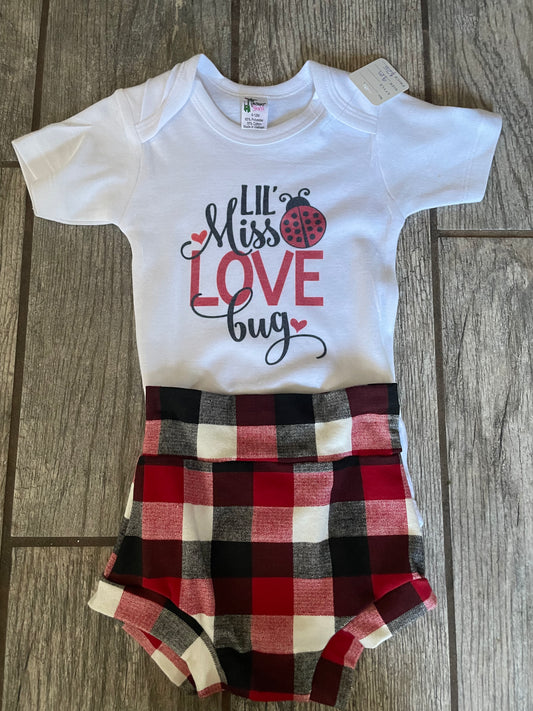 9-12 M Ladybug bummie set