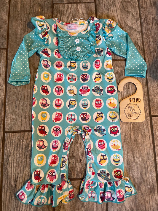9-12 M owl romper