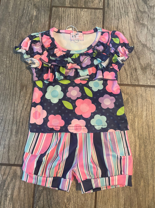 0-6 M flower short set