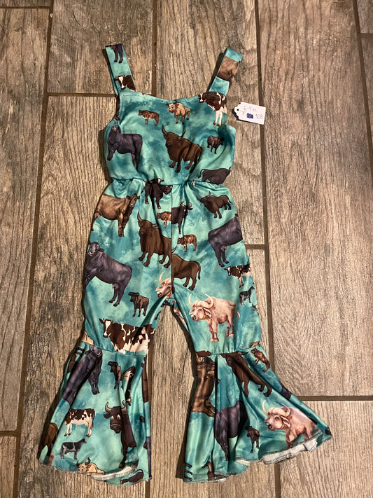 6-9 month cow romper