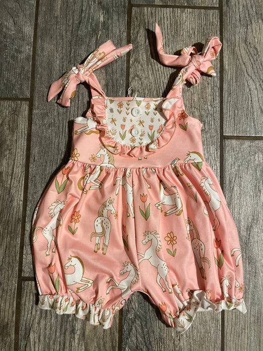 Pink Horse romper