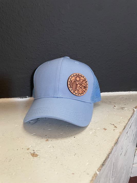 Toddler blue desert hat
