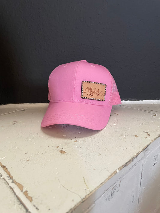 Pink toddler hat desert