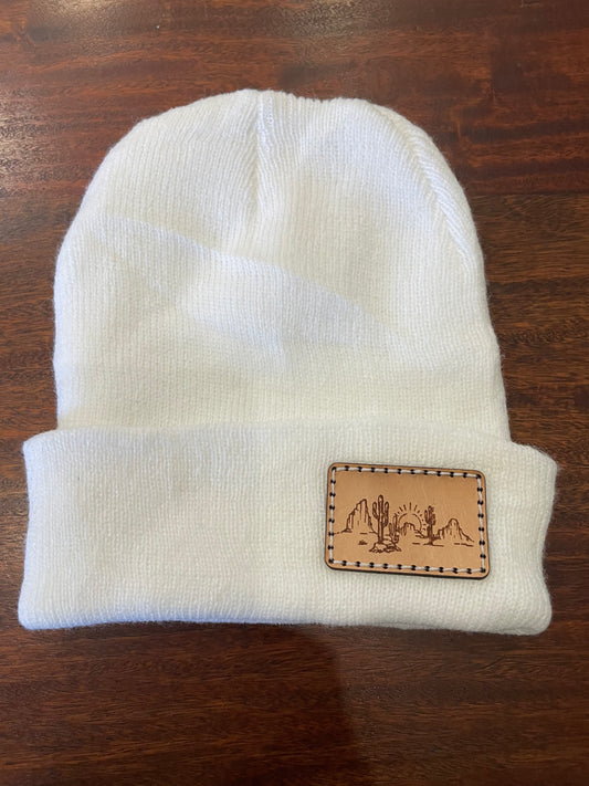White desert beanie