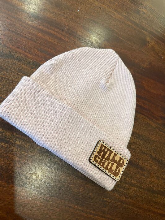 Pink wild child beanie
