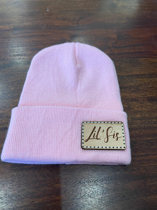 Pink lil sis beanie