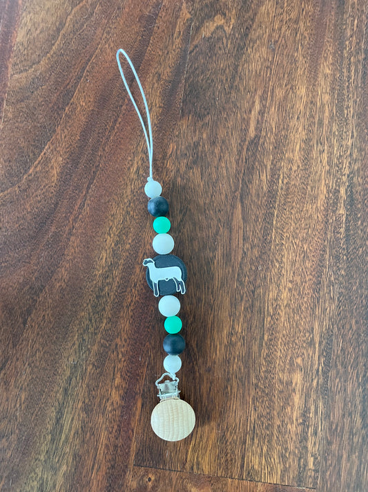Lamb binky clip