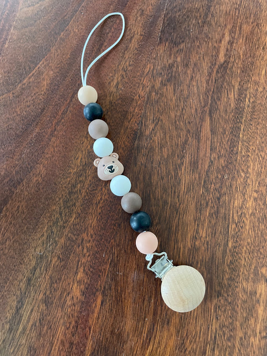 Bear binky clip