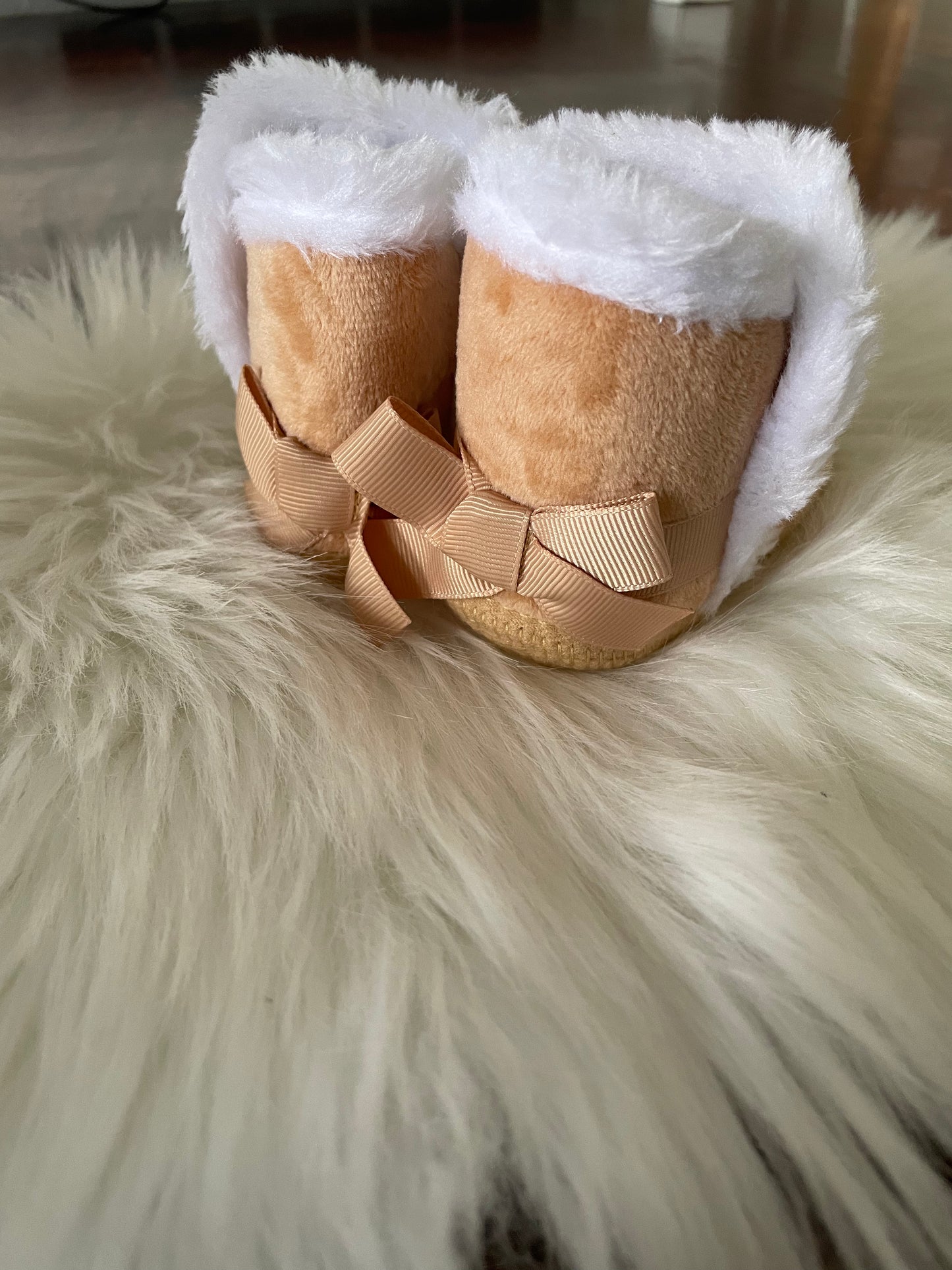 Tan fur boots