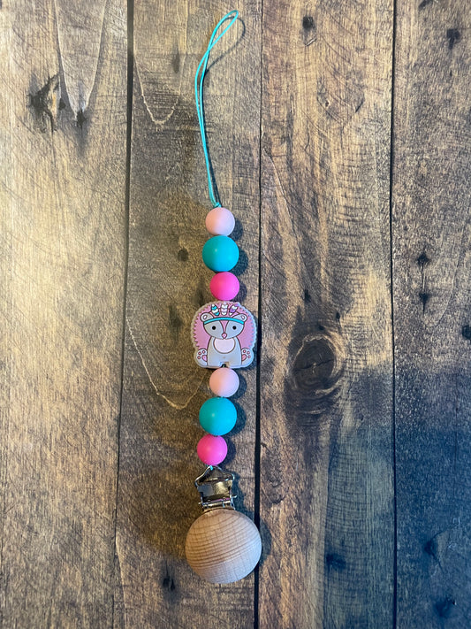 Hedgehog binky clip
