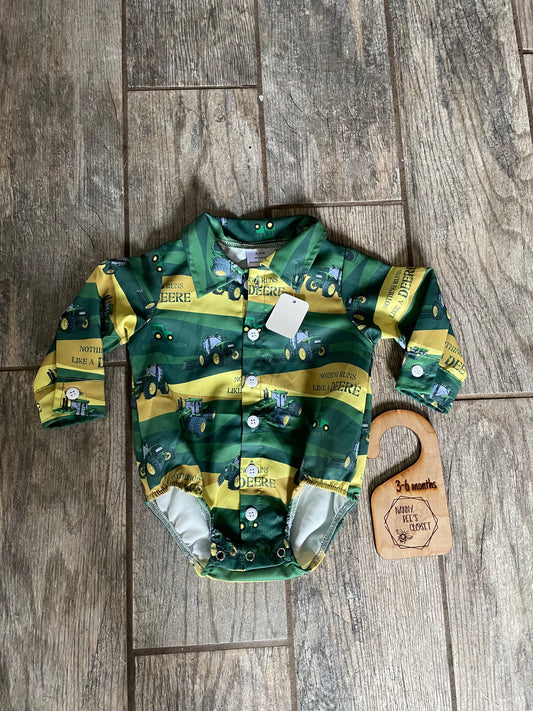 Tractor western onesie