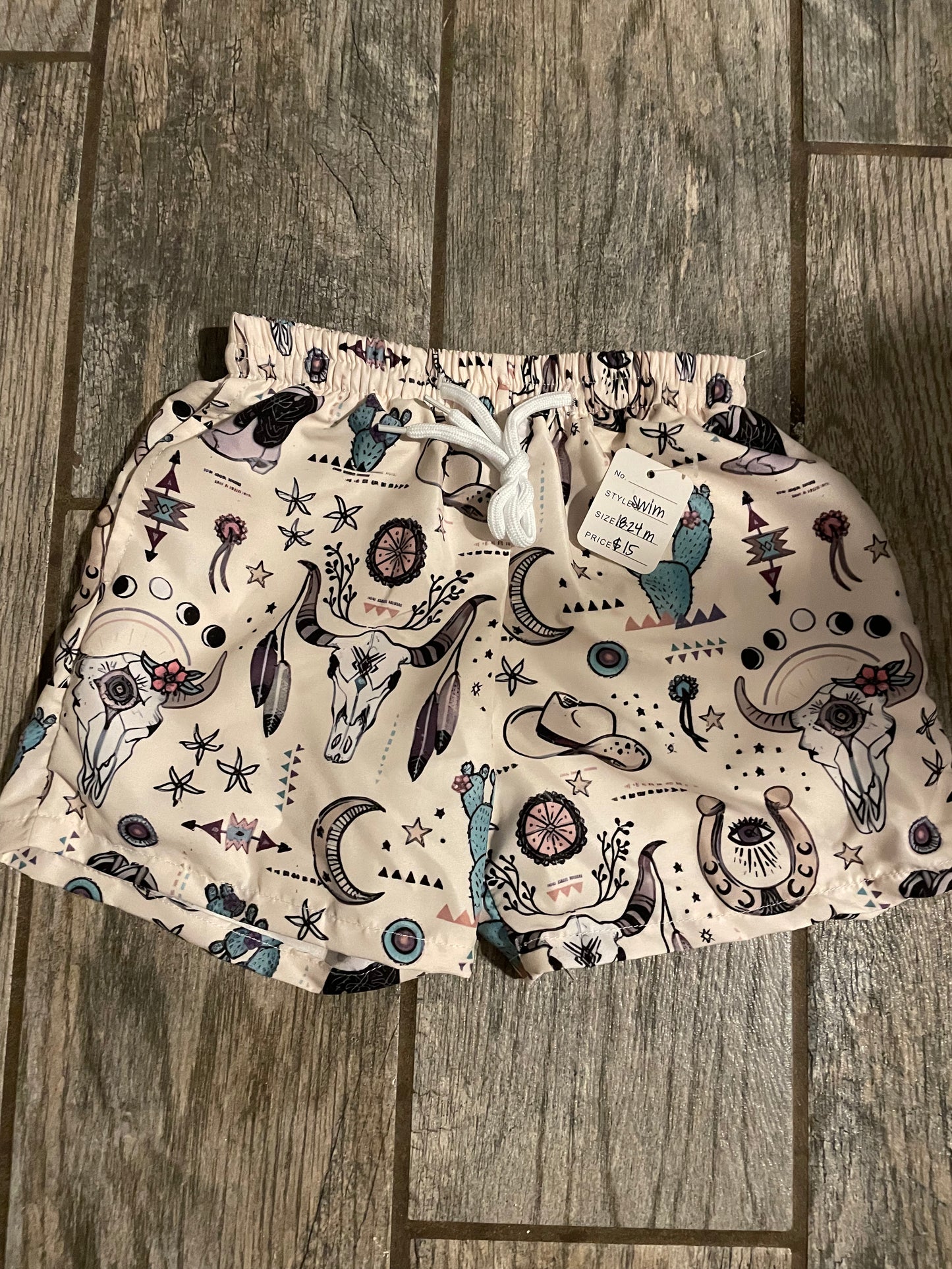 18-24 m western swim trunks