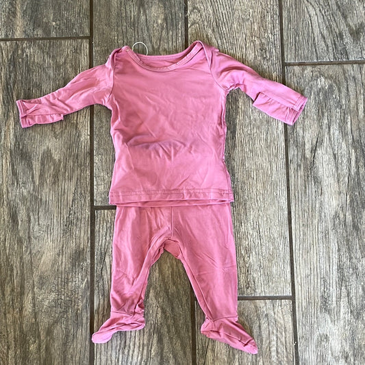 Pink footed pajamas