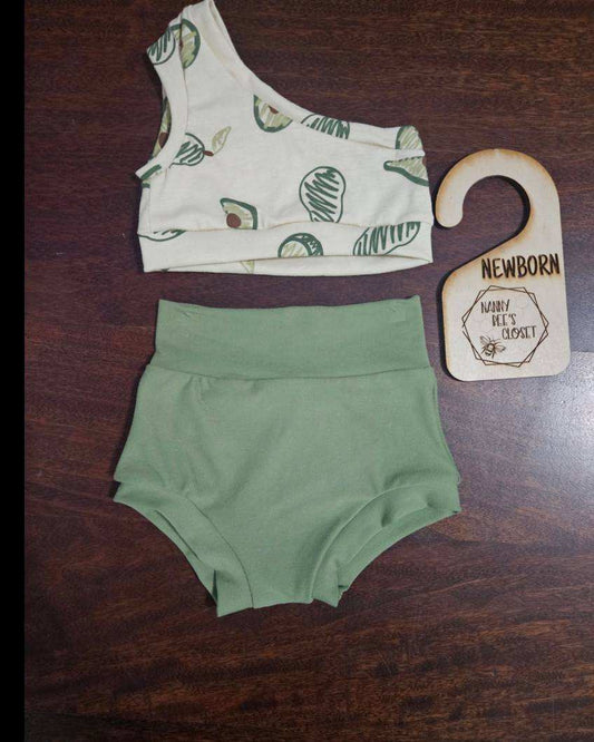 green bummie set