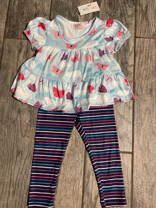 Pete & Lucy butterfly pant set 12-18 month