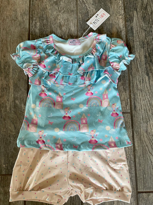 Pete & lucy magical sky unicorn short set 6-12